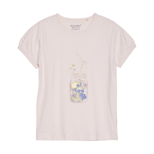 Minymo girls mason jar print tee