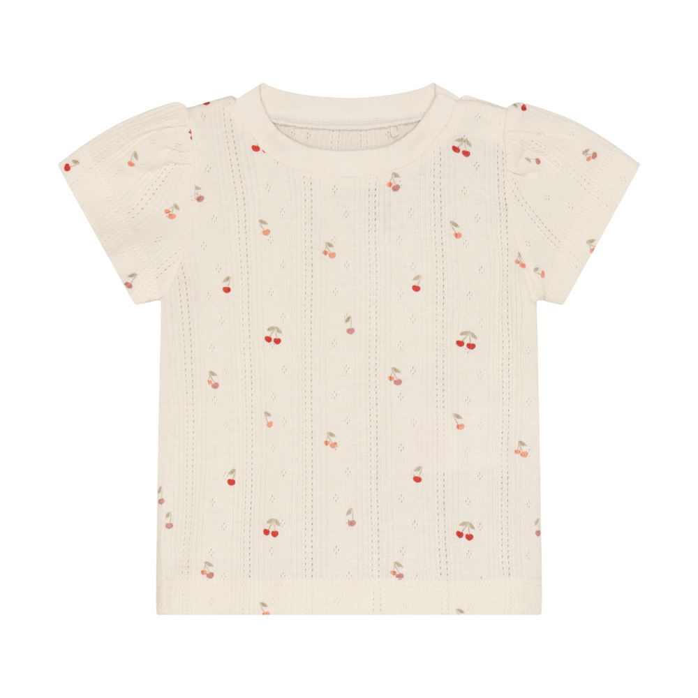 Fixoni infant girl cherry blossom shirt & shorts set