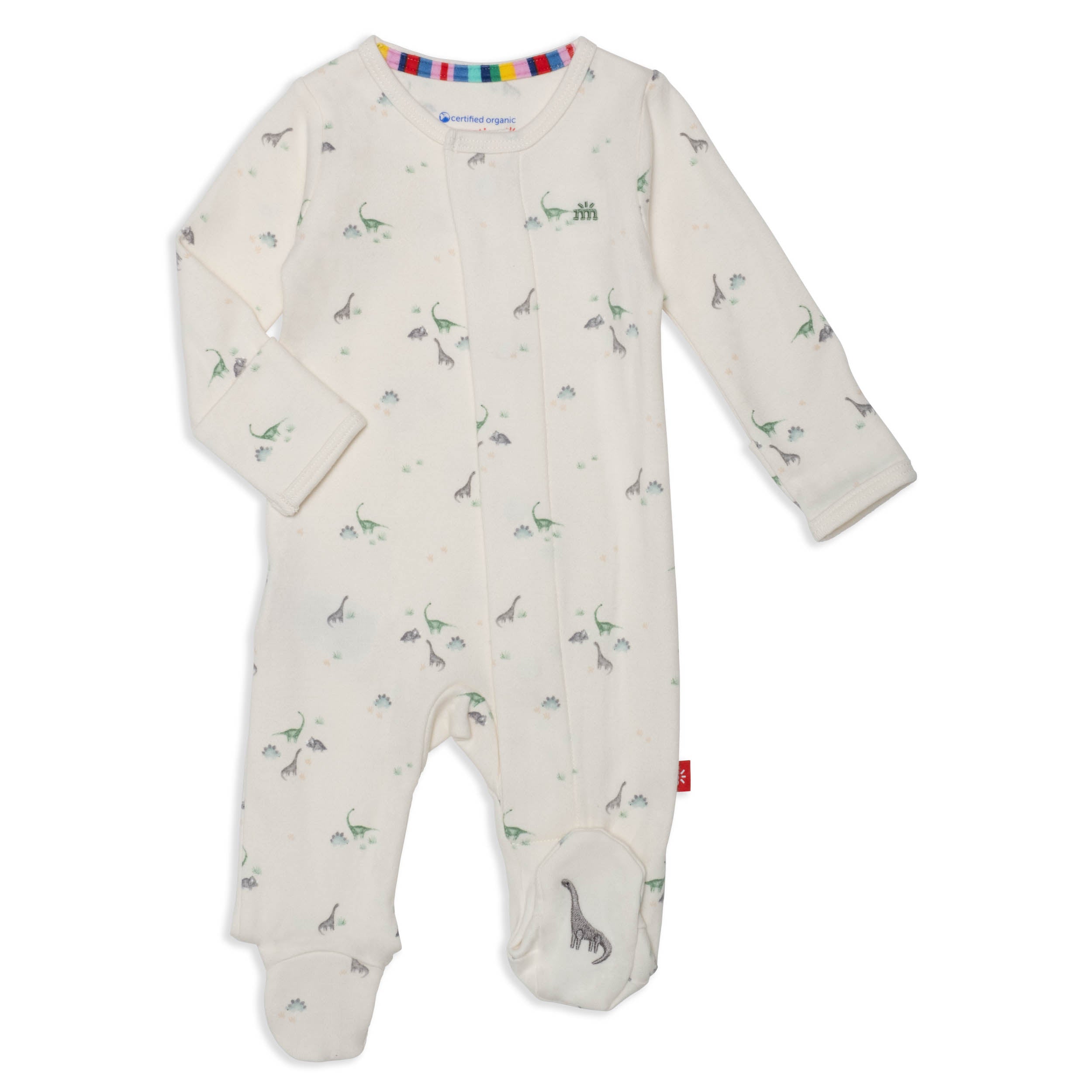 Magnetic Me infant boy tiny diny organic cotton footie