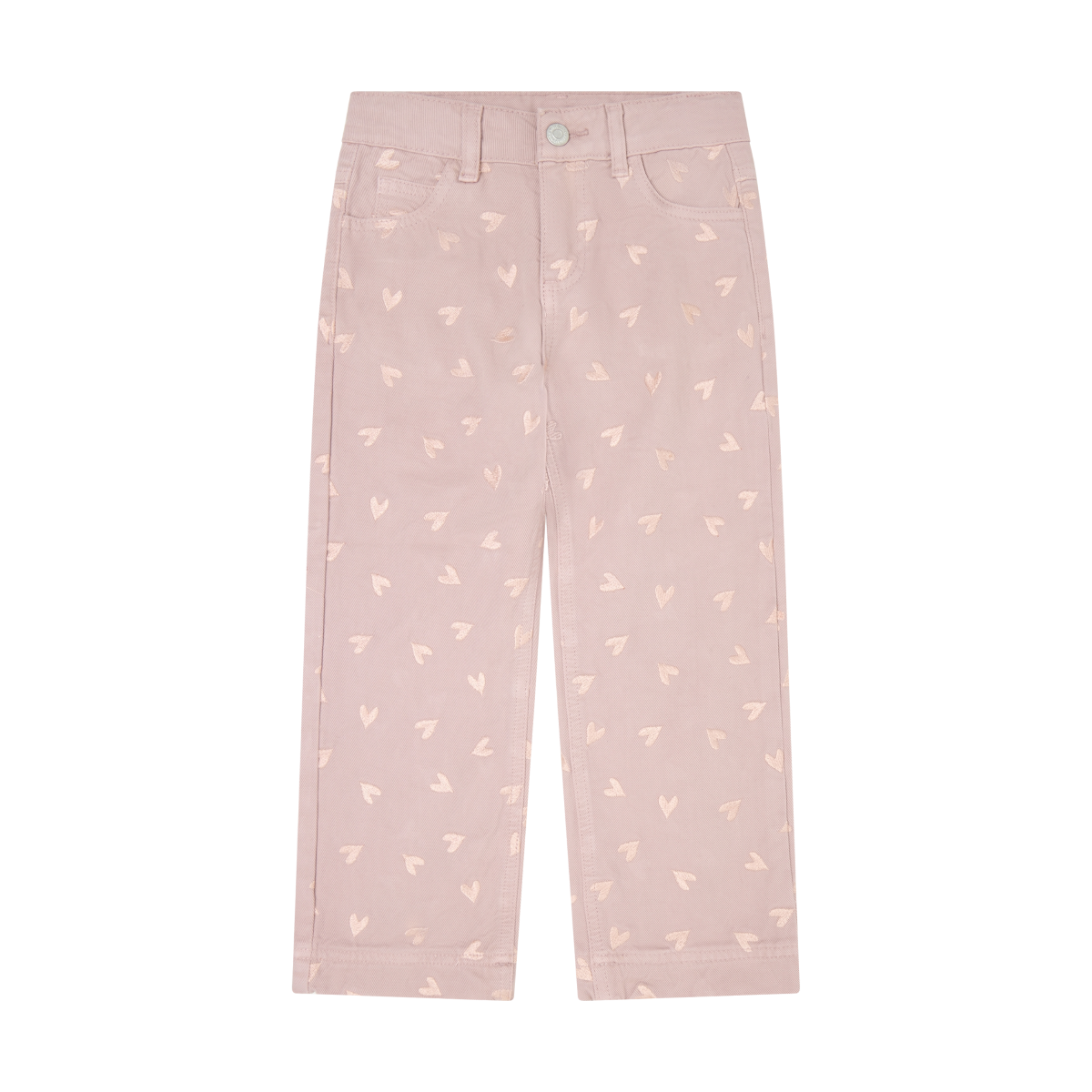 Minymo girls heart embroidered jeans