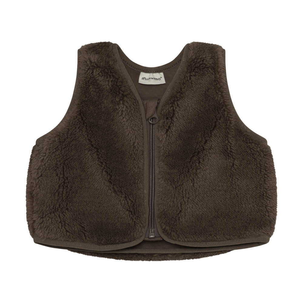 Minymo infant sherpa zip vest