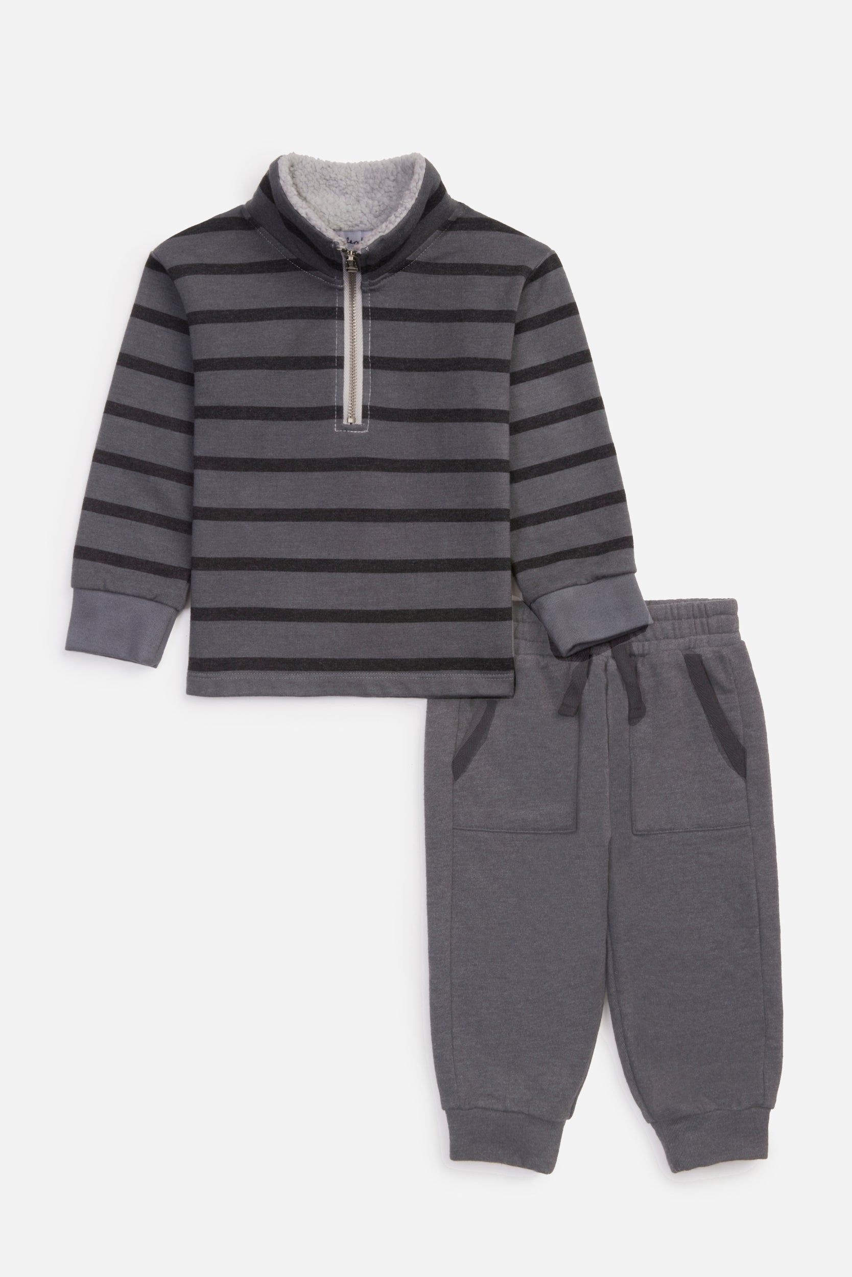 Splendid boys stripe half zip sweatshirt & joggers set