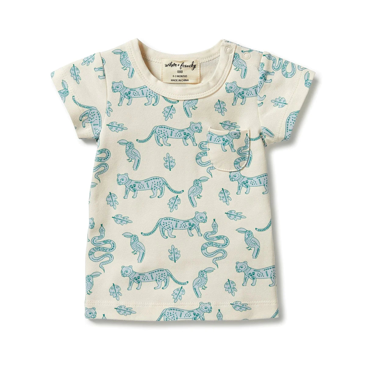Wilson & Frenchy infant hello jungle pocket tee