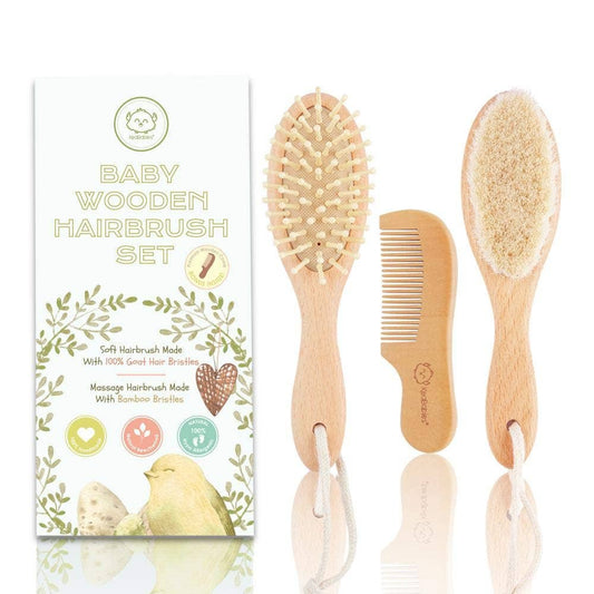 KeaBabies Baby Hair Brush and Comb Set