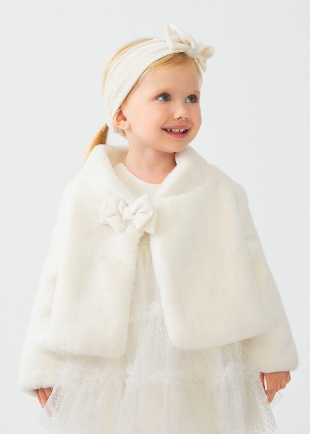 Abel & Lula infant girl faux fur coat