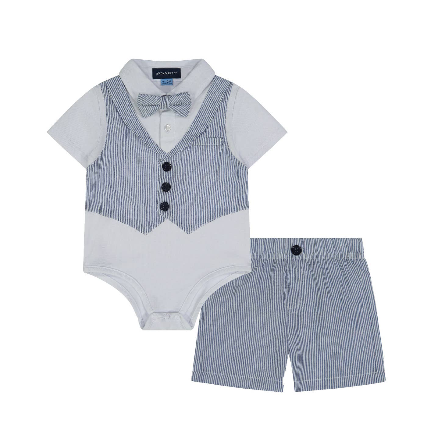 Andy & Evan infant boy seersucker set