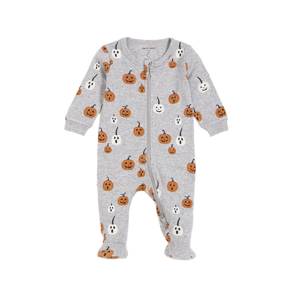Petit Lem infant glow in the dark jack o'lantern footie