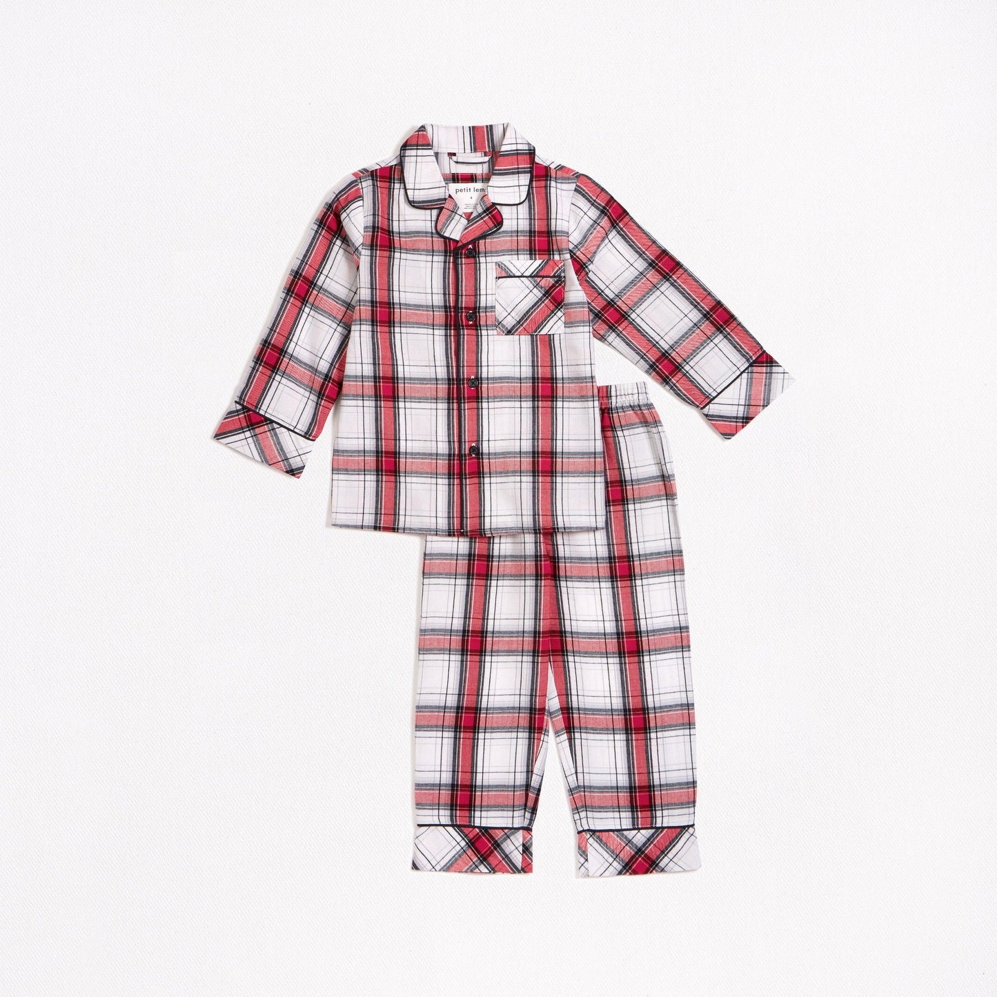 Petit Lem kids classic plaid flannel pajamas