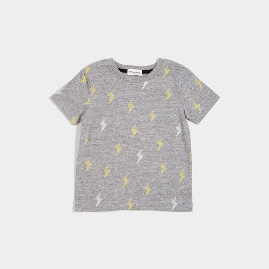 Miles the Label kids lightning bolt print tee