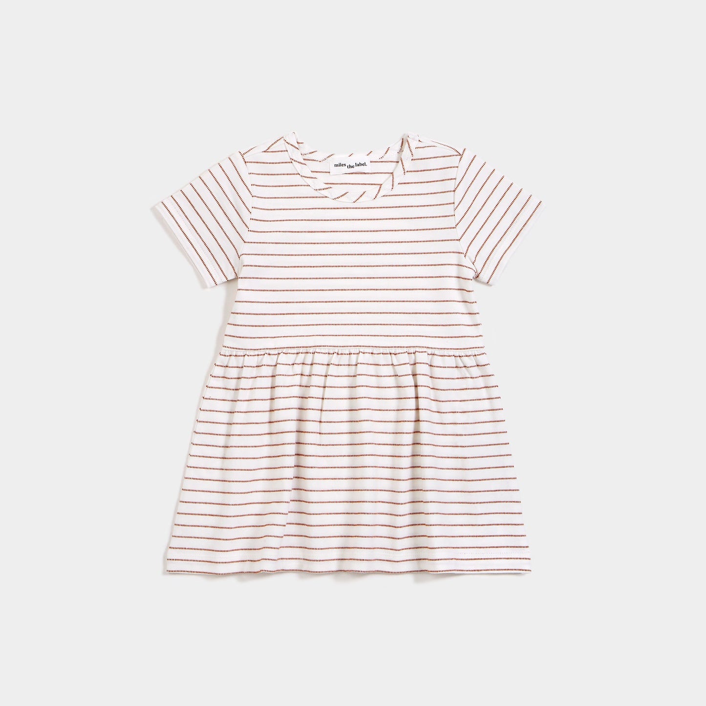 Miles the Label infant girl sandstone dobby striped dress