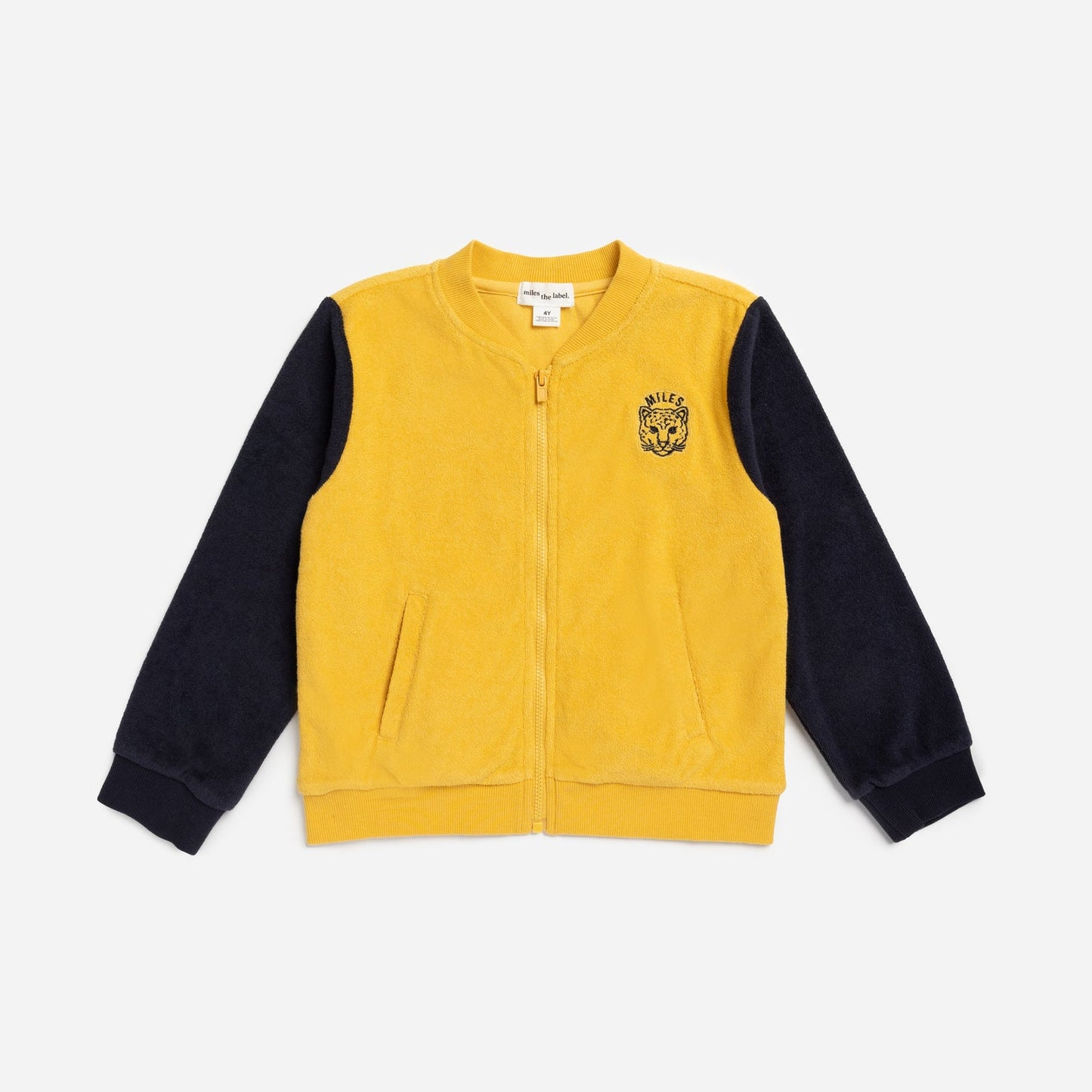 Miles the Label kids terry cloth bomber jacket