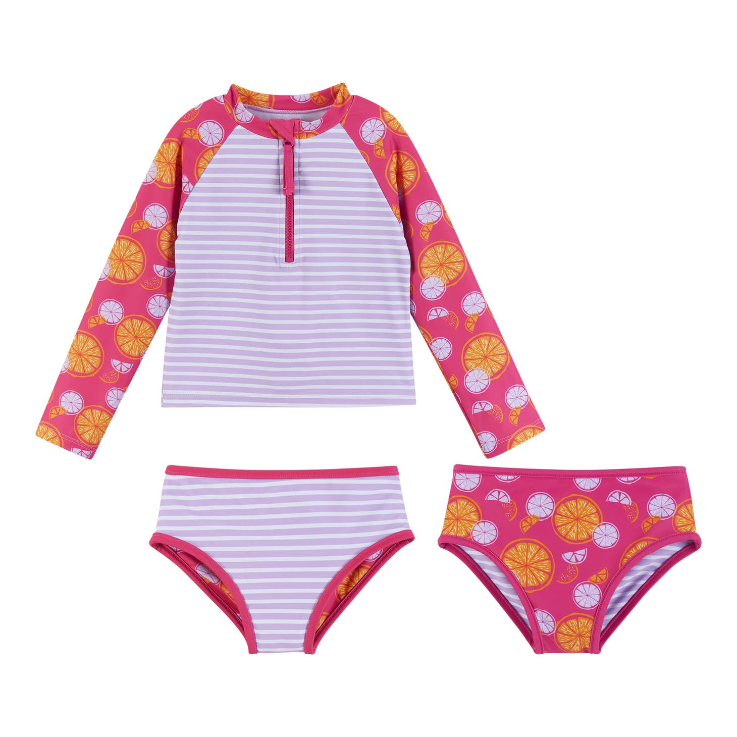 Andy & Evan girls long sleeve rash guard set
