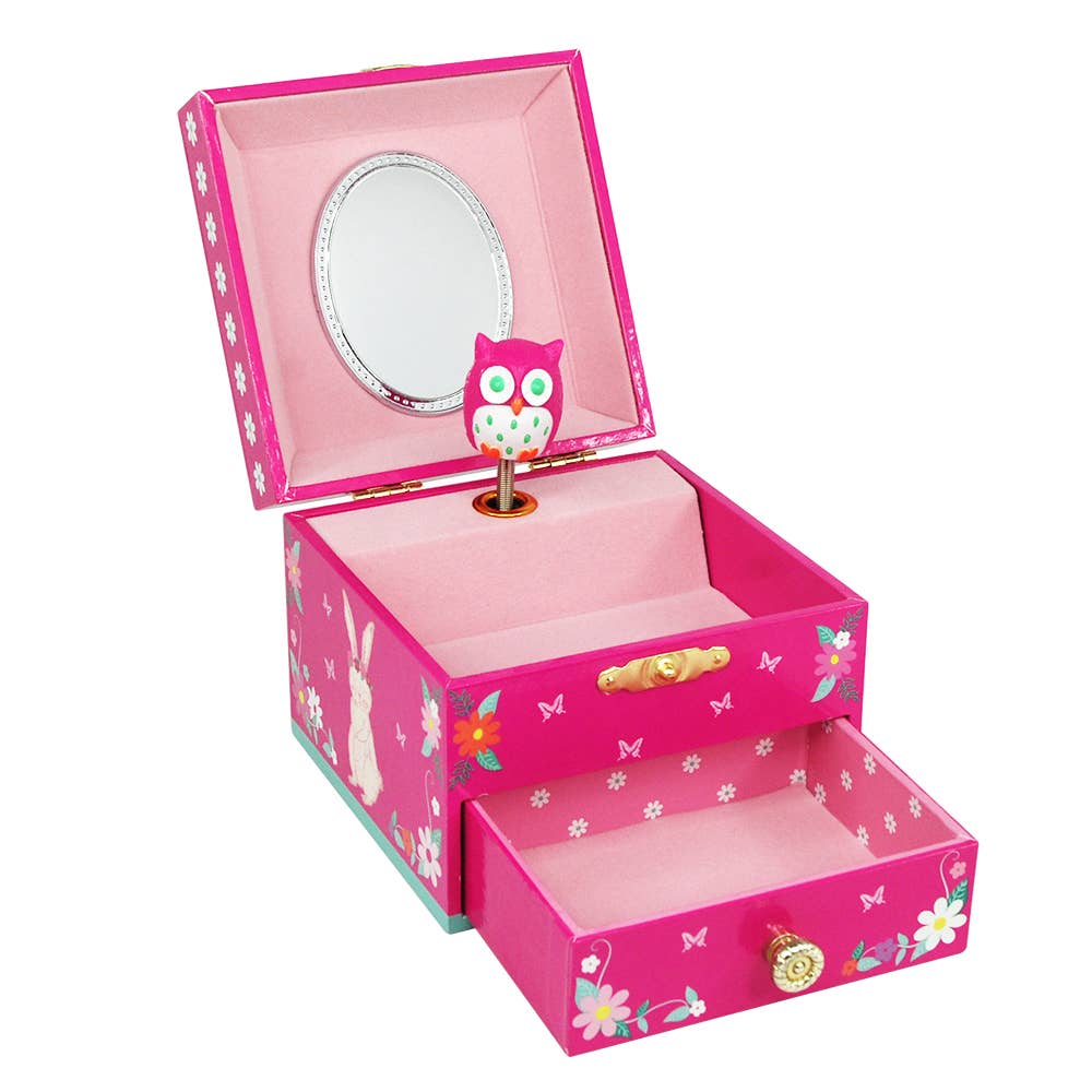 Pink Poppy into the woods music box