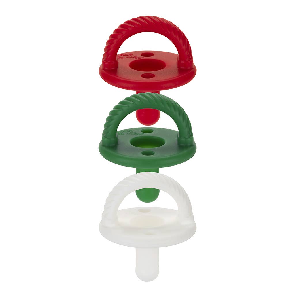 Itzy Ritzy sweetie soother™ pacifier set of 3 holiday colors