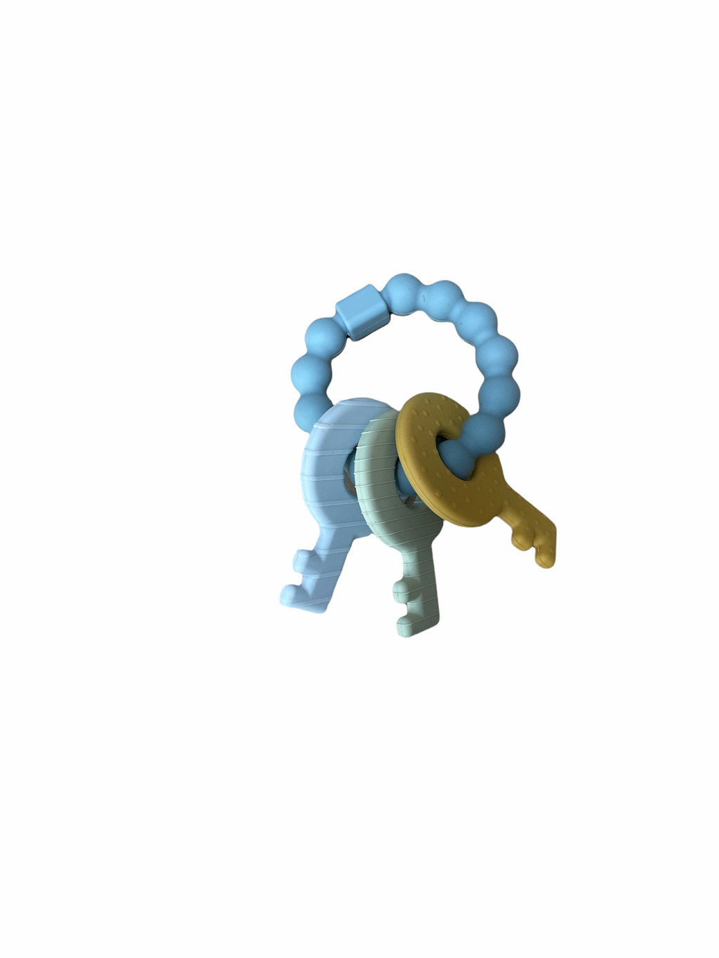Three Hearts key teether rattle