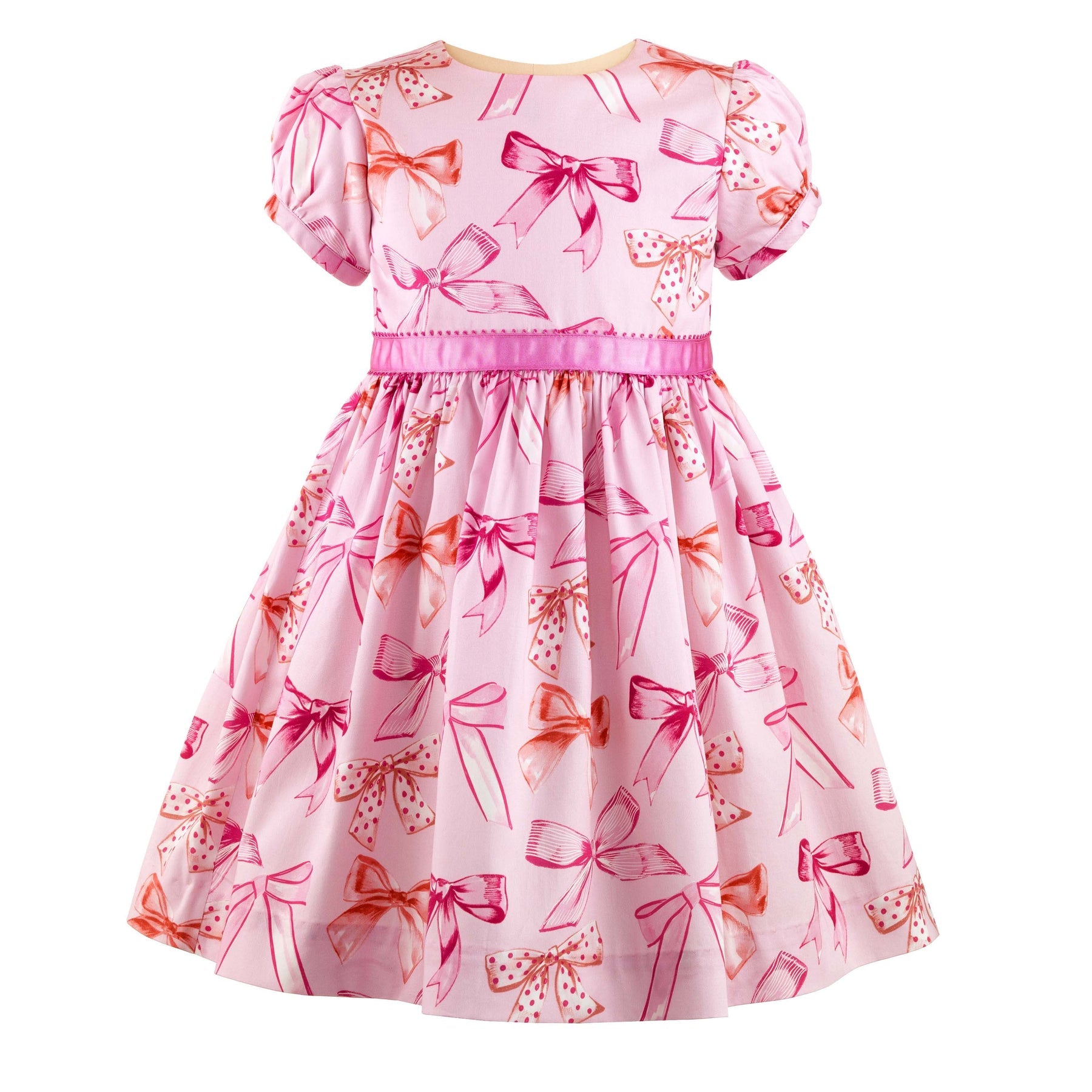 Rachel Riley girls bow print dress