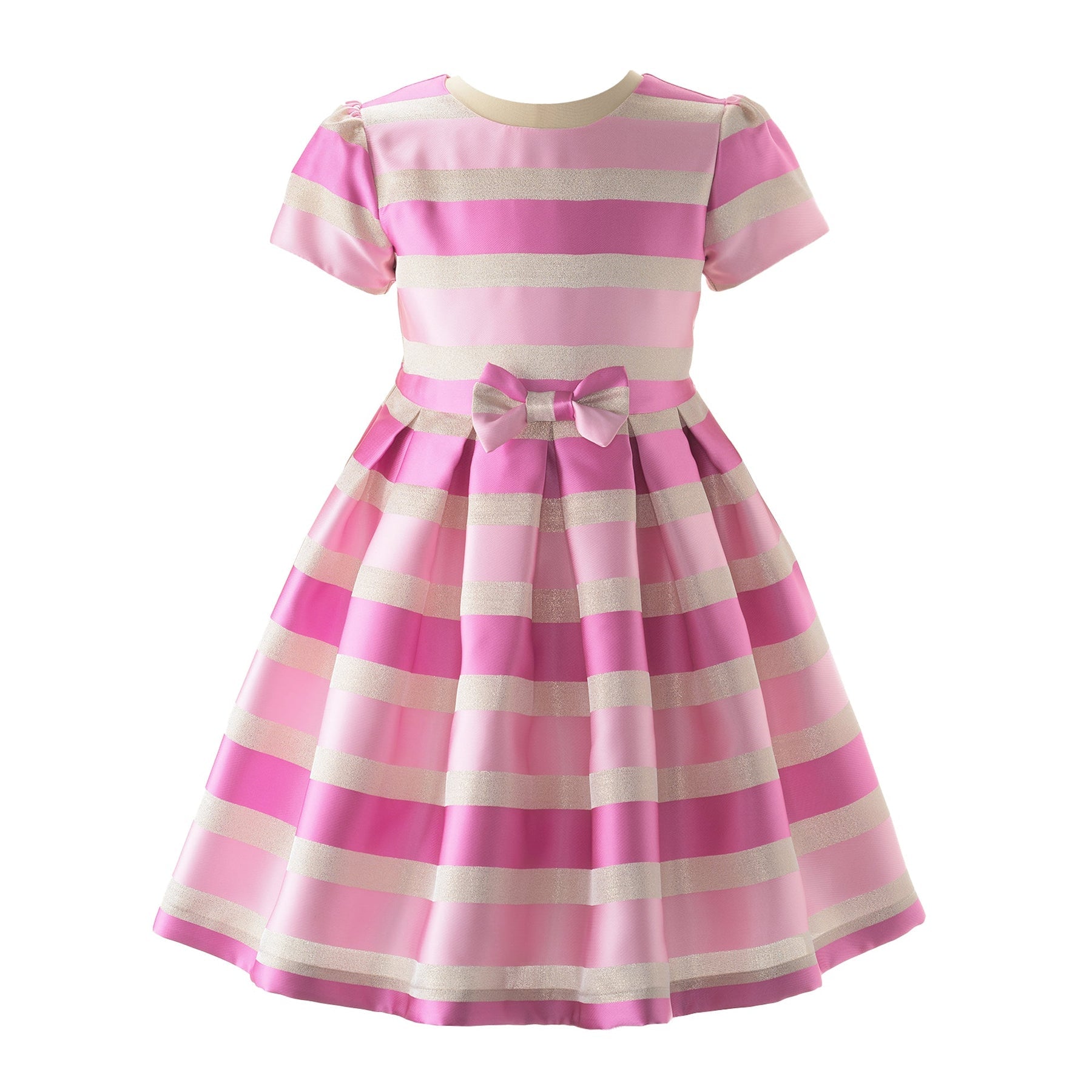 Rachel Riley girls stripe damask dress