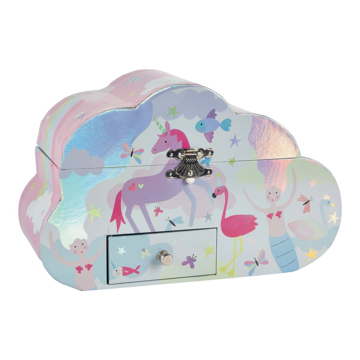 Floss & Rock cloud shape musical jewelry box