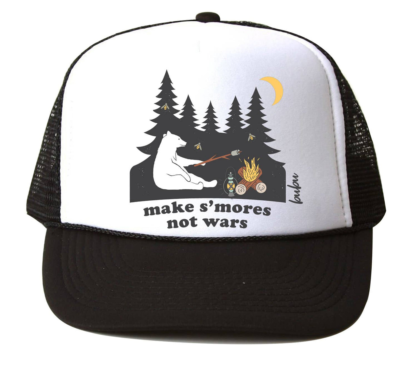 Bubu smores not wars trucker hat