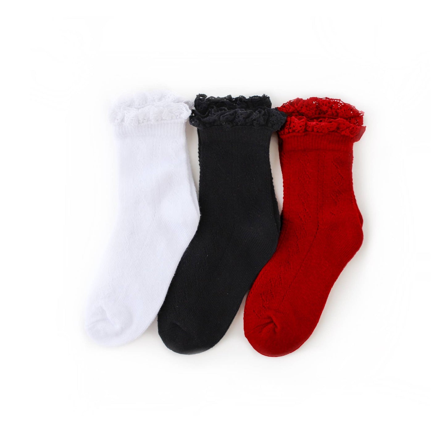 Little Stocking Co. lace midi socks 3-pack