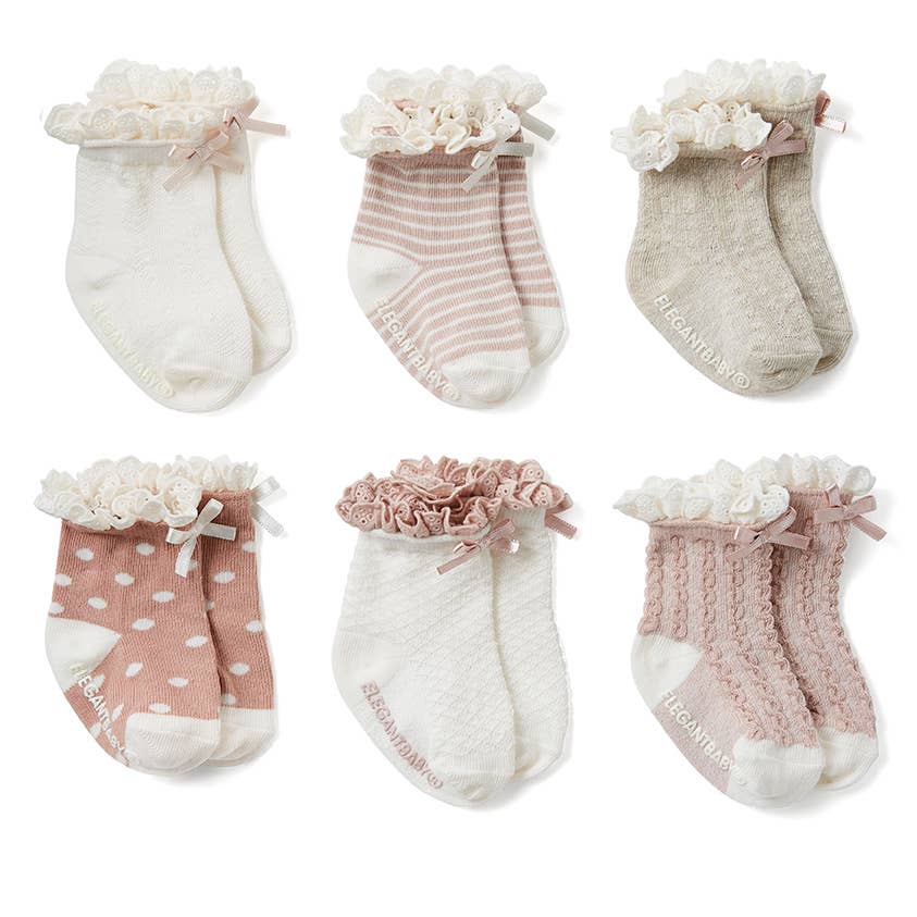 Elegant Baby 6-pack socks