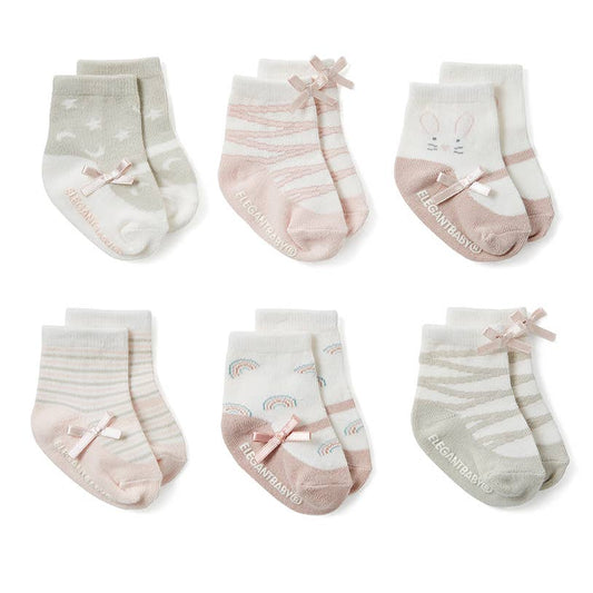 Elegant Baby 6-pack socks