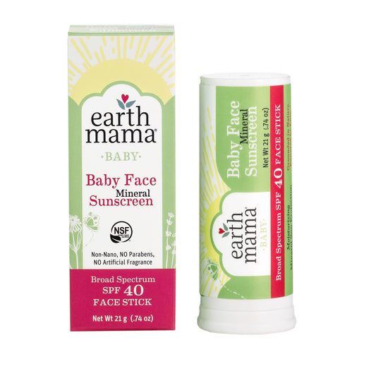Earth Mama Organics baby face mineral sunscreen