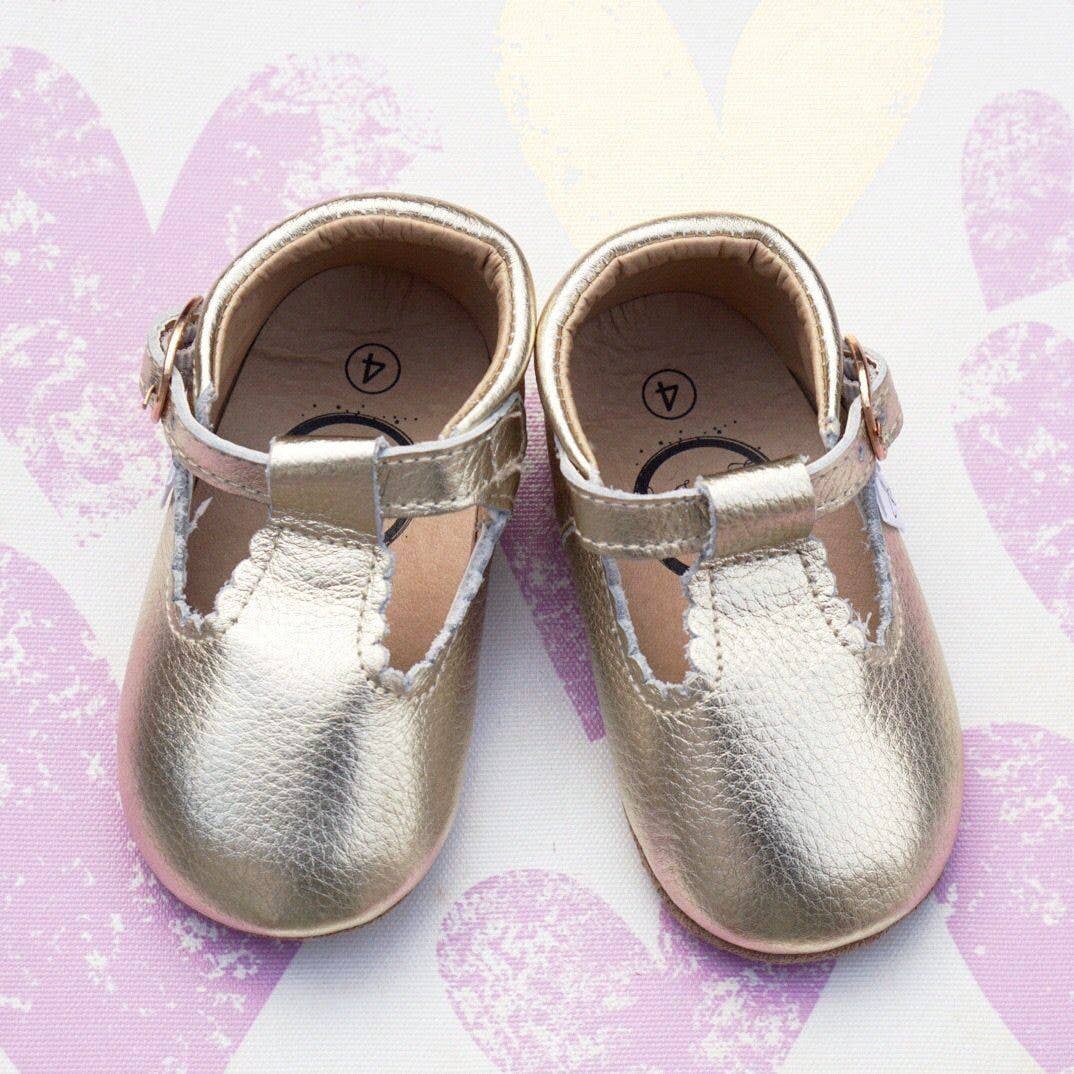 Little Love Bug Company T-strap leather shoes