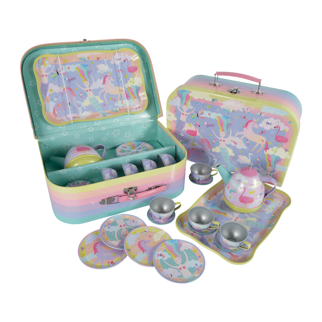 Floss & Rock fantasy musical tin tea set
