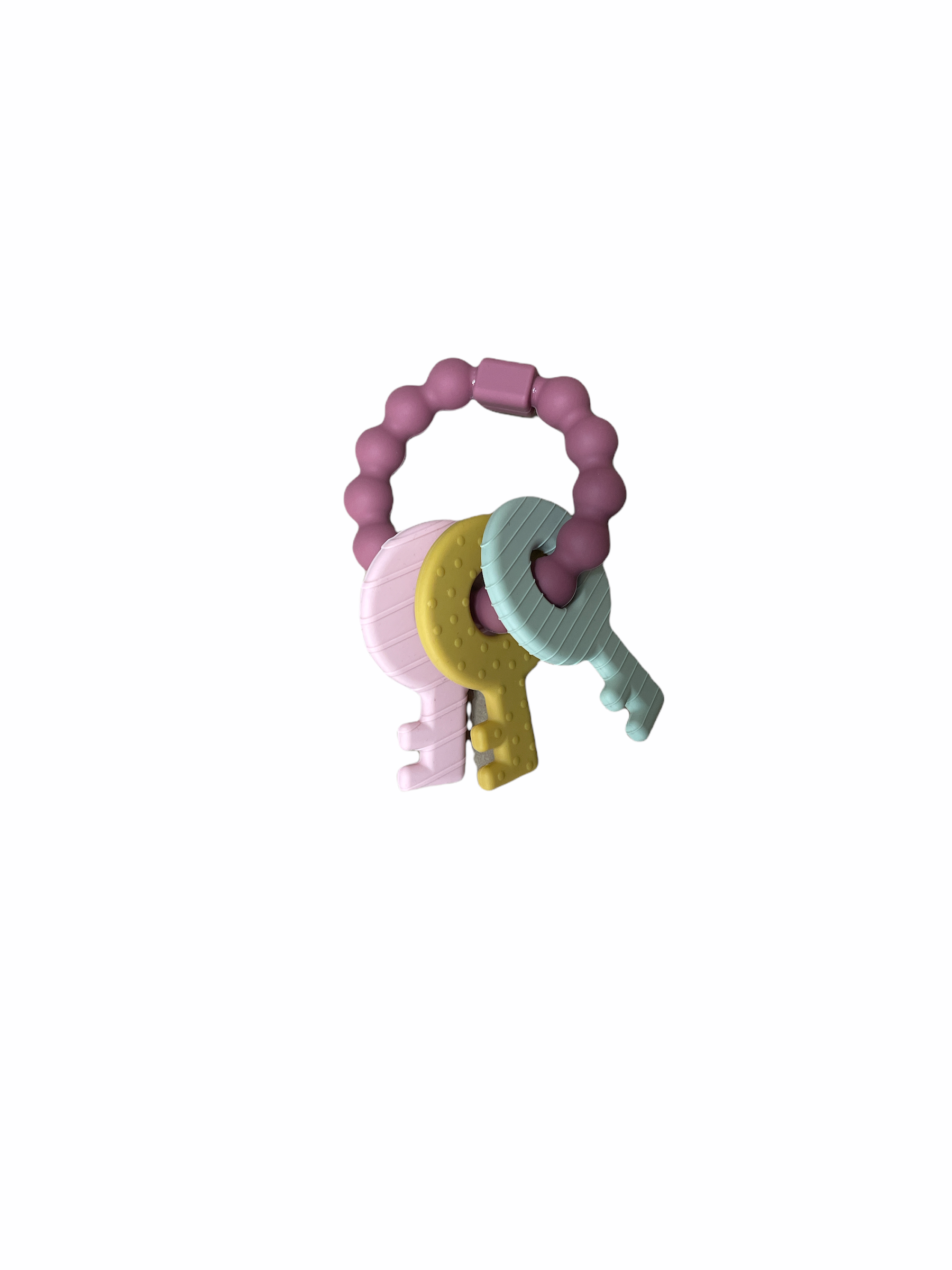 Three Hearts key teether rattle
