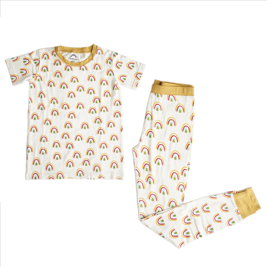 Emerson and Friends kids rainbow print pajamas