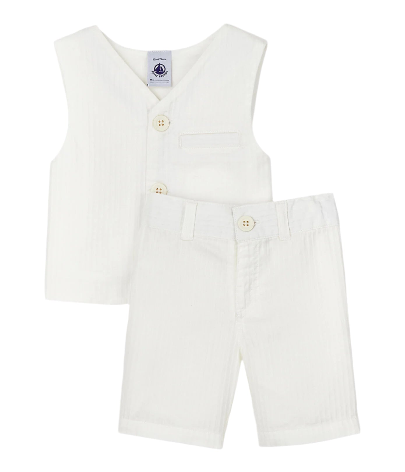 Petit Bateau infant boy vest set