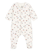 Petit Bateau infant girl floral footie w/ attached onesie