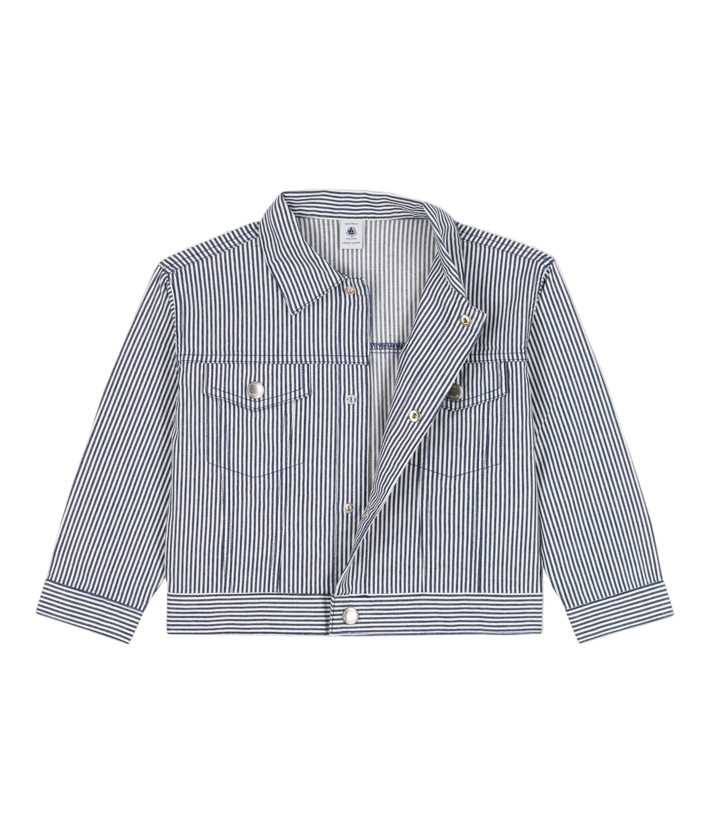 Petit Bateau kids railroad stripe jacket