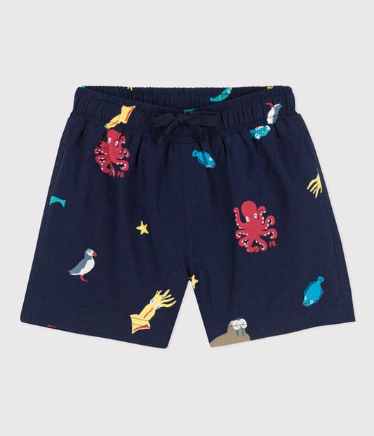 Petit Bateau infant boy sea animal swim shorts