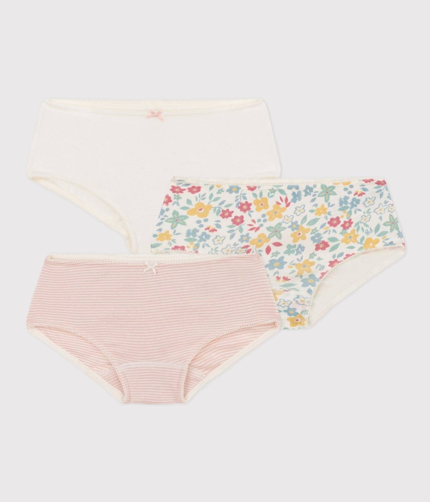 Petit Bateau 3-pack girls hipster underwear