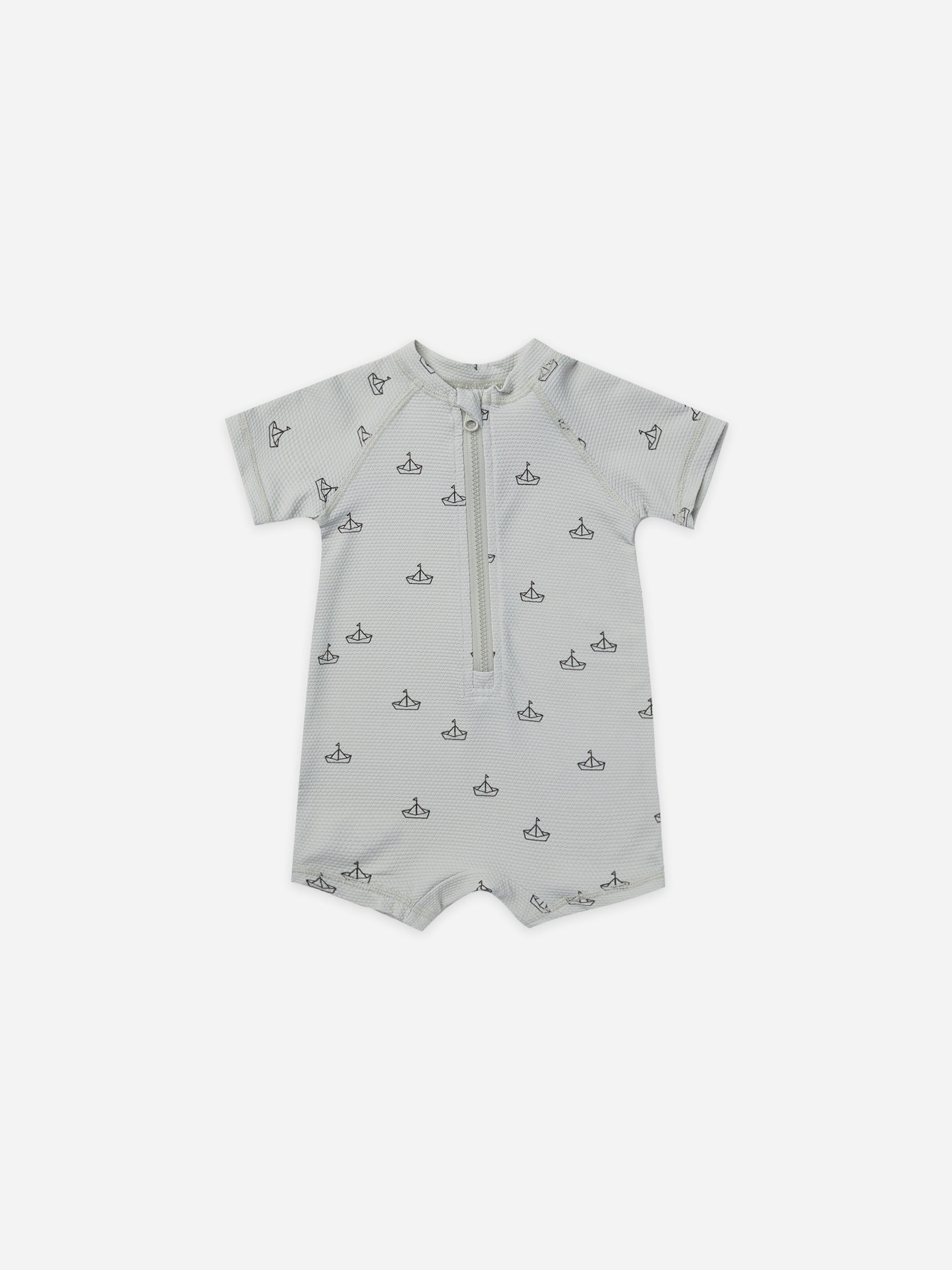 Quincy Mae infant zip rashguard swimsuit