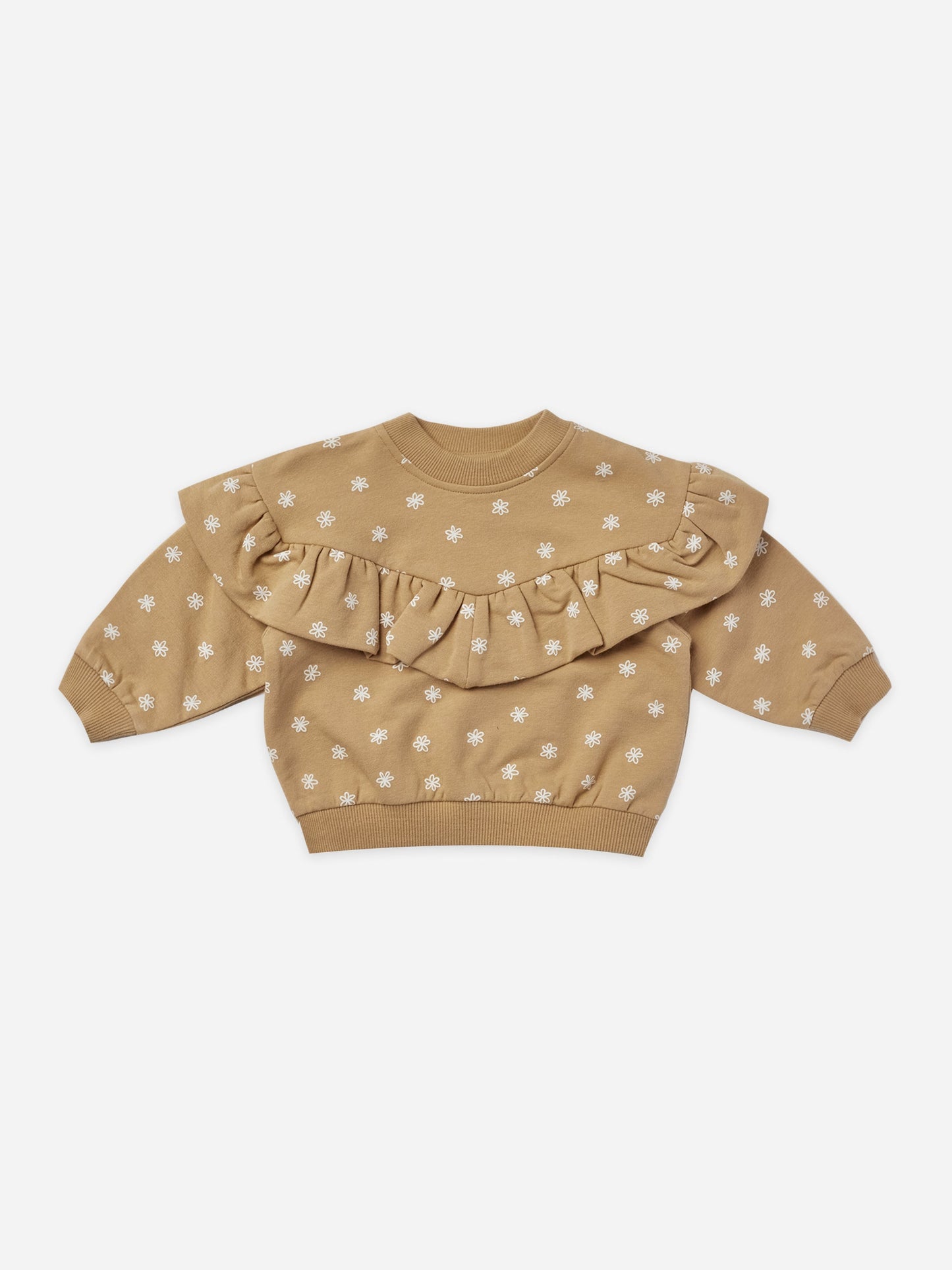 Quincy Mae girls ruffle fleece sweatshirt
