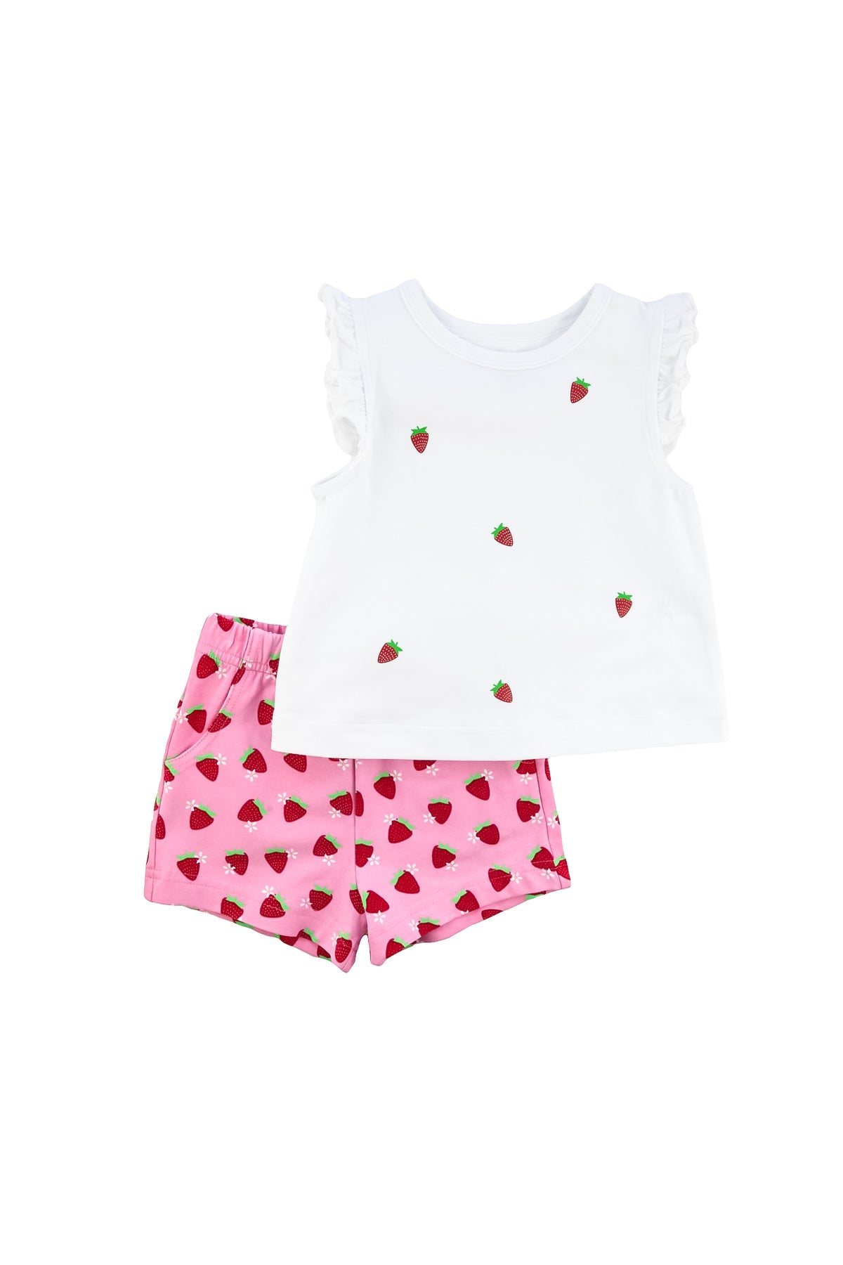 Florence Eiseman girls strawberry top & shorts set