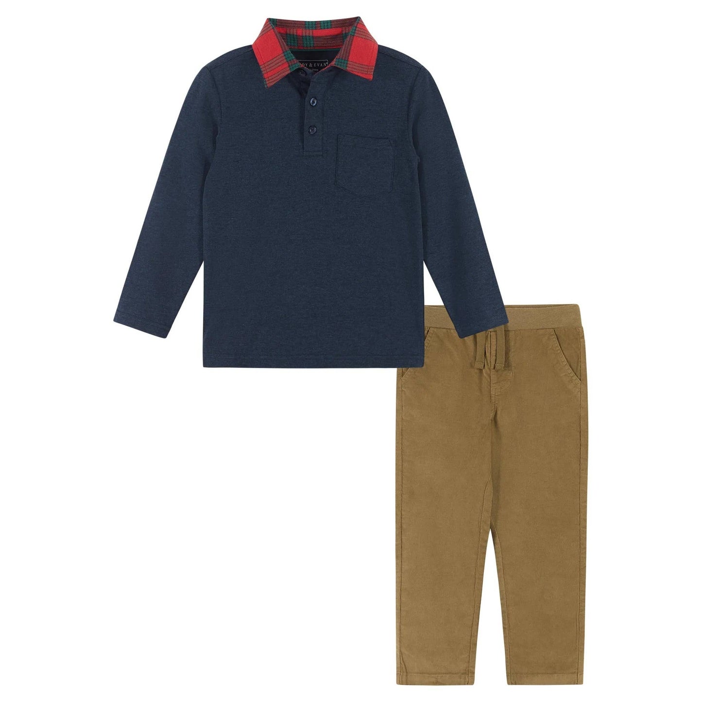 Andy & Evan infant & boys holiday pocket tee & corduroy pants set