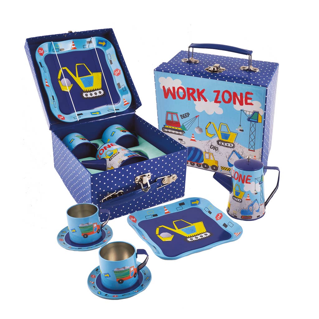 Floss & Rock construction tin coffee set