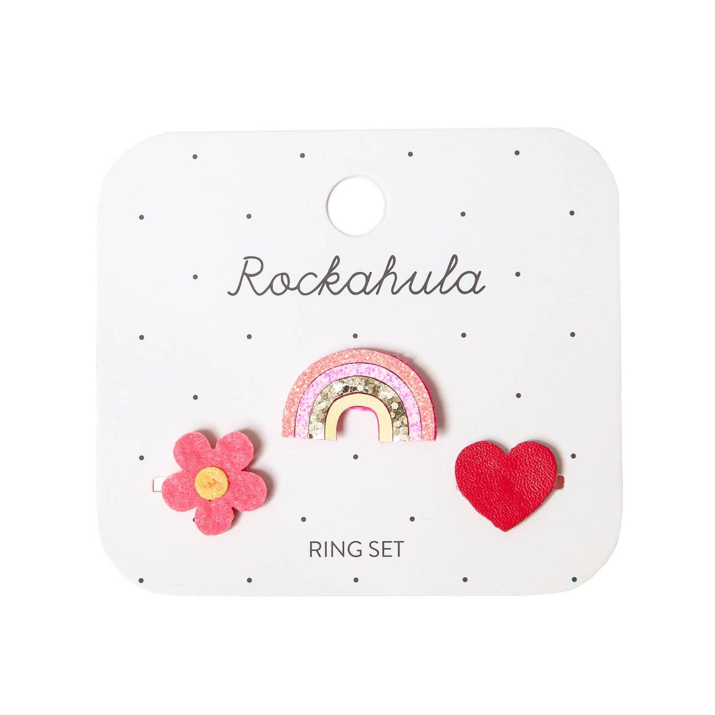 Rockahula hippie rainbow ring set