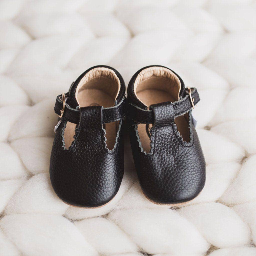 Little Love Bug Company black t-strap shoes