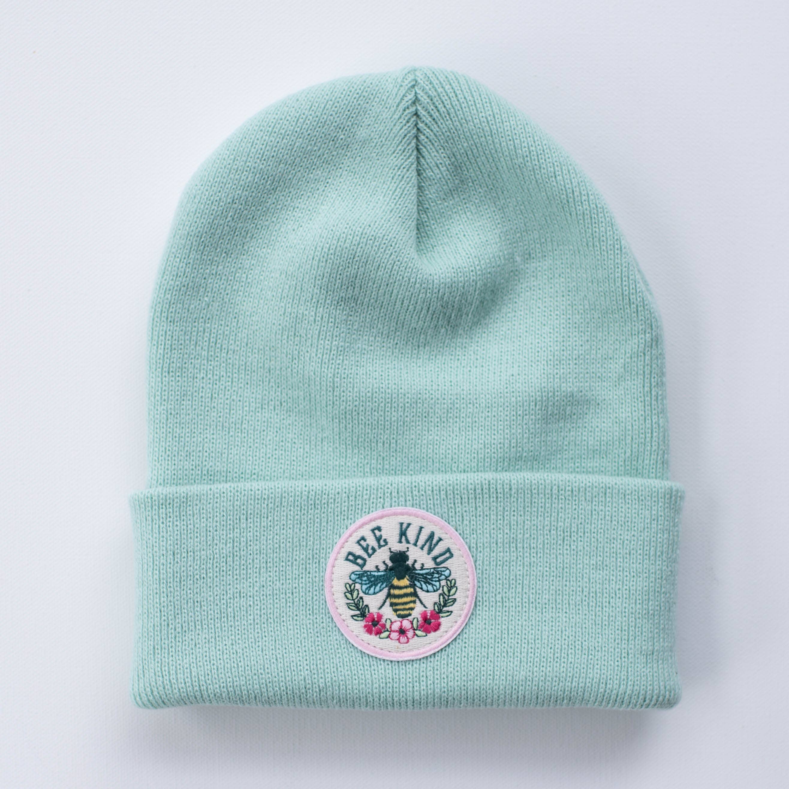 Seaslope embroidered patch beanie