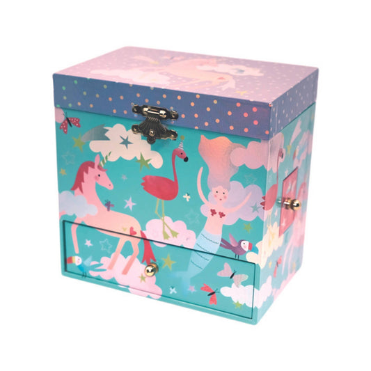 Floss & Rock fantasy musical jewelry box with 3 drawers