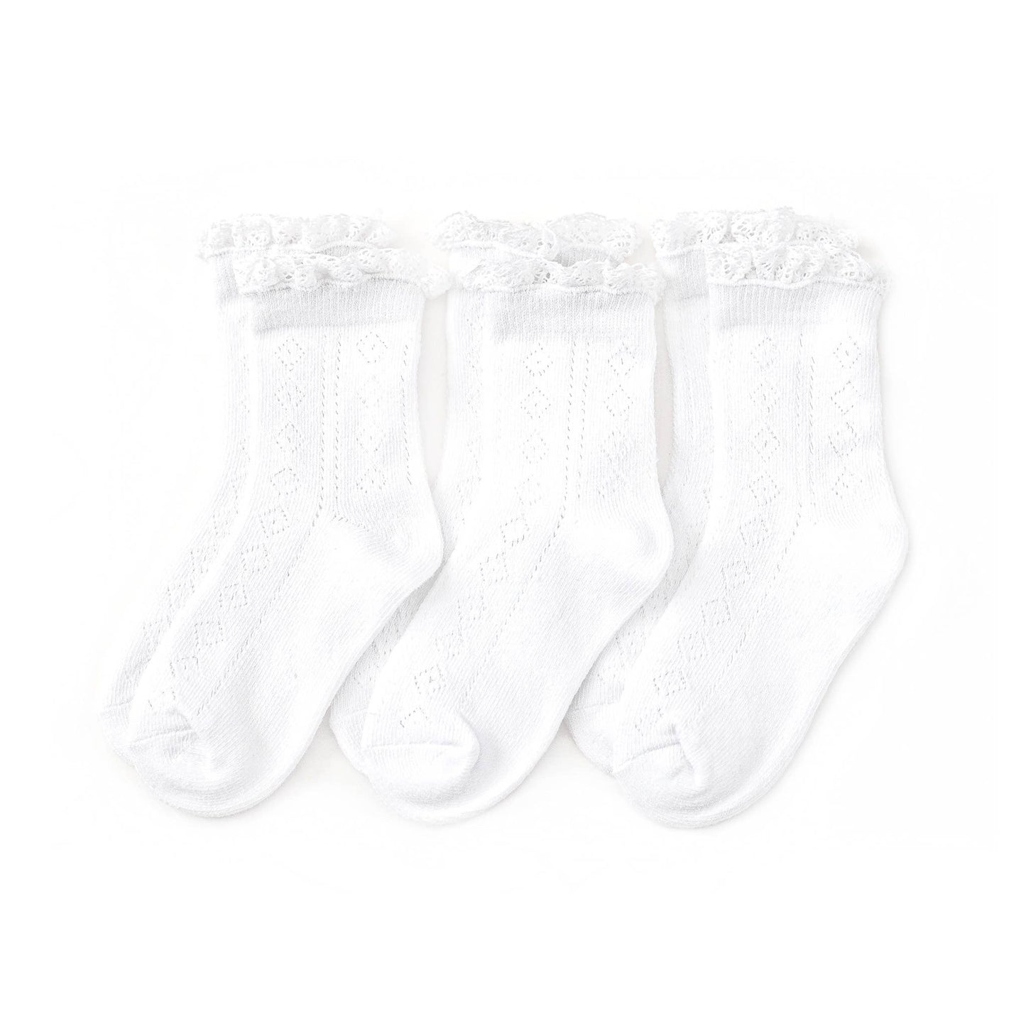 Little Stocking Co. lace midi socks 3-pack