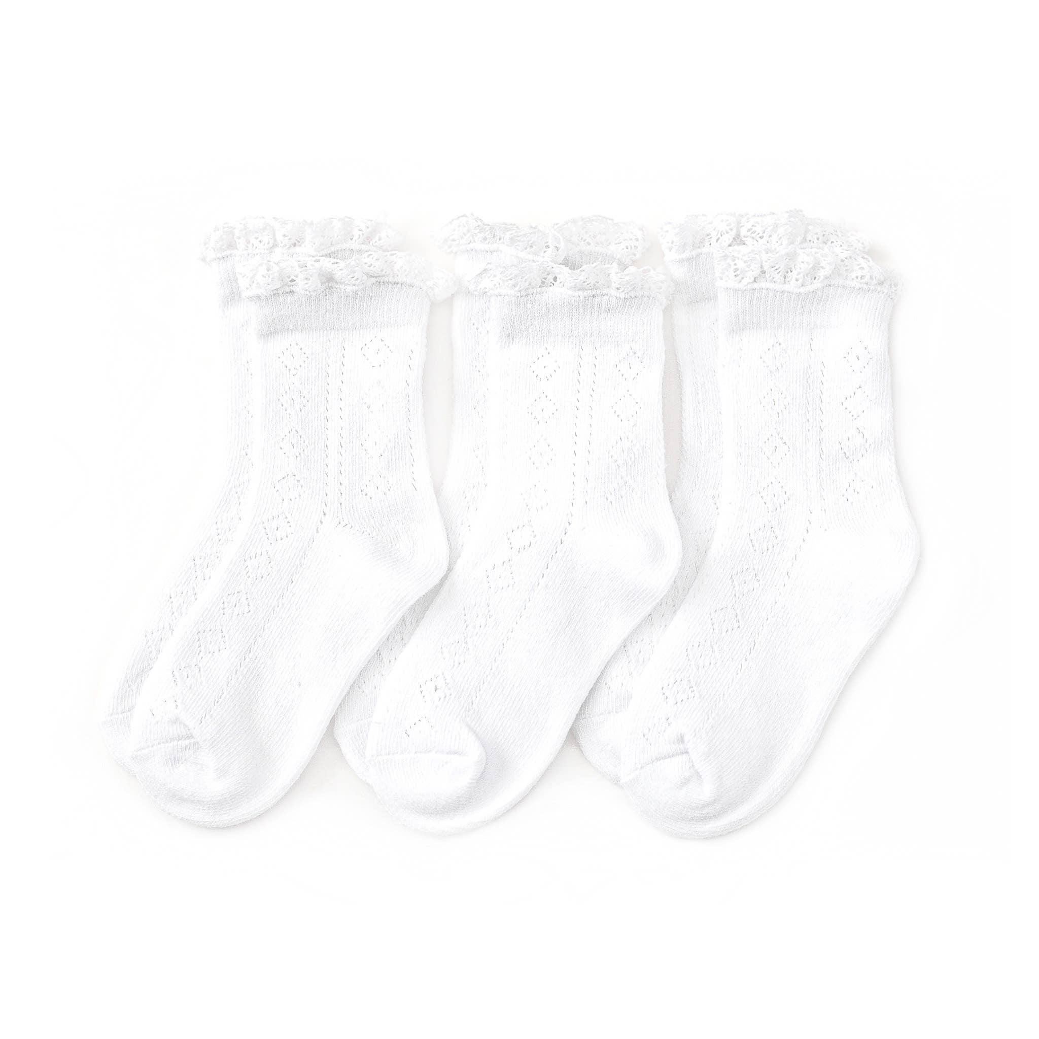 Little Stocking Co. lace midi socks 3-pack