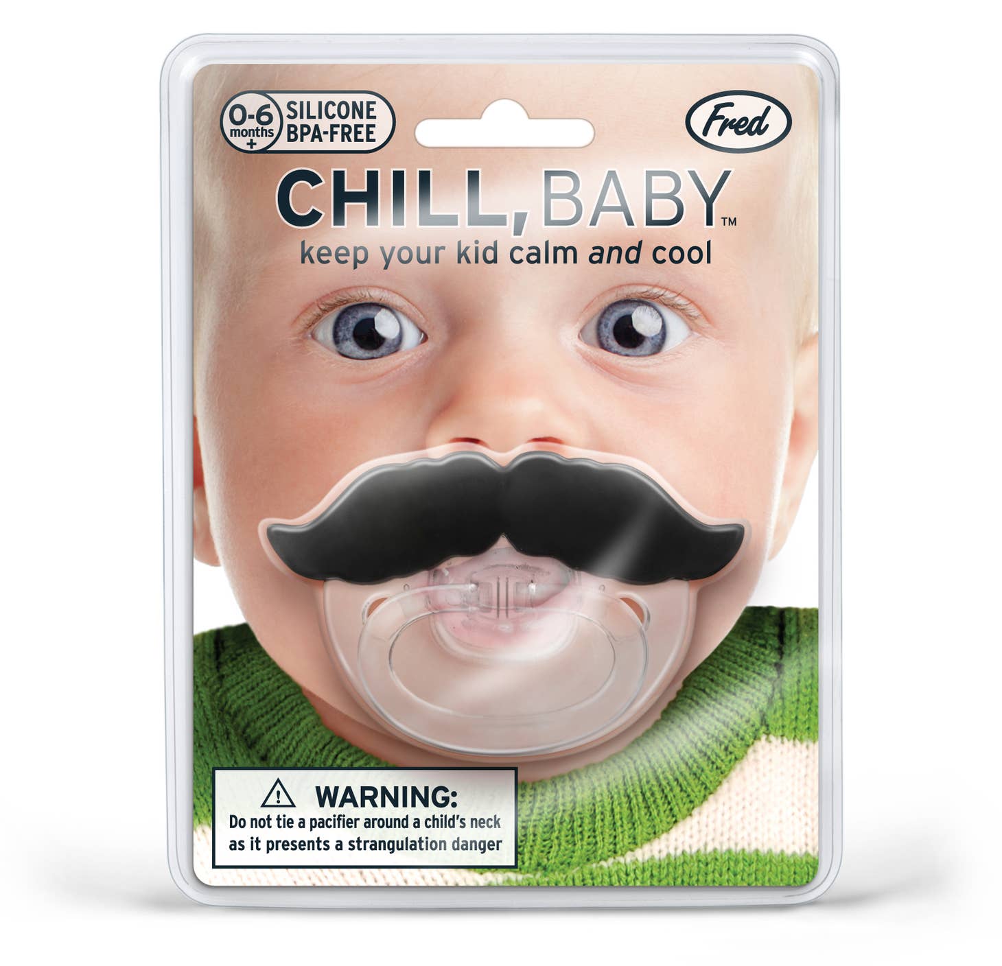 Fred & Friends chill baby mustache pacifier