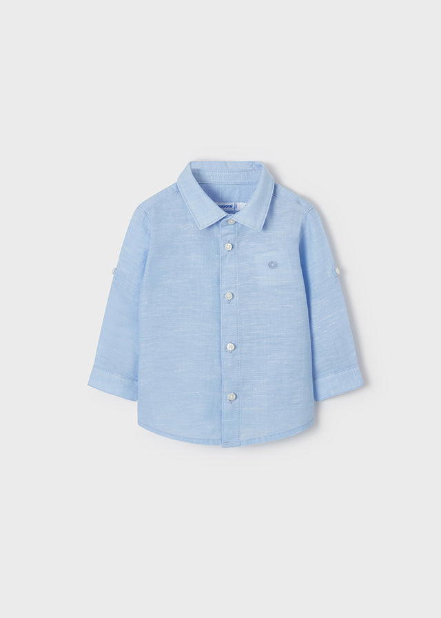 Mayoral infant boy linen shirt