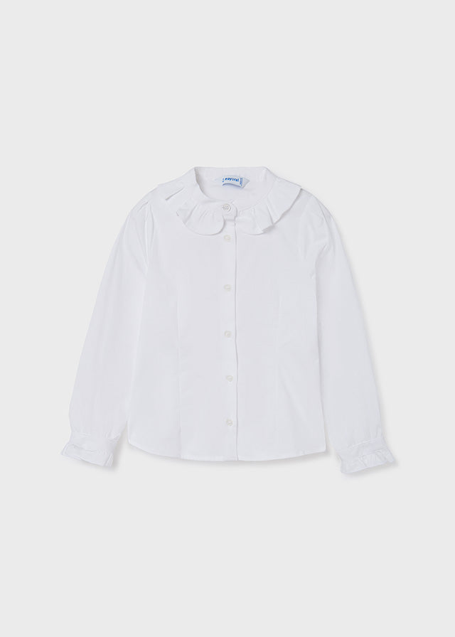 Mayoral girls button up collared blouse
